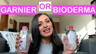 Bioderma vs Garnier Makeup remover quotجارنييه ولا بيوديرماquot [upl. by Ijies902]