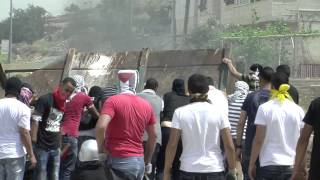 Clashes a day after Two Palestinians Killed During Nakba Day Betunia West Babk 1652014 [upl. by Larimore]