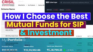 How to choose best mutual funds for SIP and Investing in India [upl. by Adiaz]