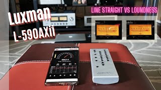 Luxman L590AXii  Line Straight vs Loudness [upl. by Arenahs441]