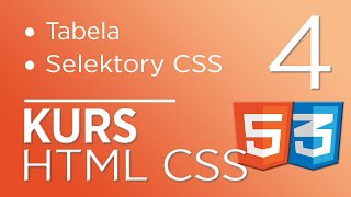 4 Kurs HTML amp CSS  tabela selektory CSS [upl. by Ennovihc]