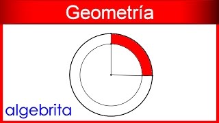 Área de un trapecio circular o cuadrilátero curvilíneo Geometría 252 [upl. by Eirena]