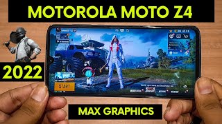 Motorola Moto Z4 PUBG Test With Max Graphics  Battery Drain Test In 2022 [upl. by Tarfe]