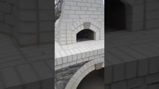 Pizza Oven Real Brick and stone masonry Pizza oven from scratch [upl. by Arekahs]