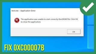 Fix Application Error 0xc00007b0xc000007b on Windows 2024 Step by Step [upl. by Anson]