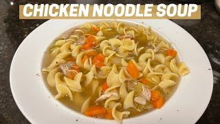 CHICKEN NOODLE SOUP RECIPE  Using Leftover Rotisserie Chicken [upl. by Akinhoj648]