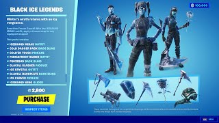 NEW Fortnite Black Ice Legends Bundle Full Showcasing  Icebound MidasPermafrost Raider amp more [upl. by Dorella]