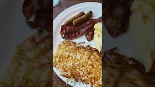 fyp food dennys foodie subscribe 🔔👍🏾🥞🥓 [upl. by Aehta601]