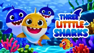 Fun Shark Nursery Rhyme for Kids Three Little Sharks Song amp Baby Shark Dance by ZubiDubiKids [upl. by Wallas]