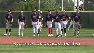 Shortstop Carter Aldmon Bridgeland High School Class of 2023 [upl. by Aikemat]