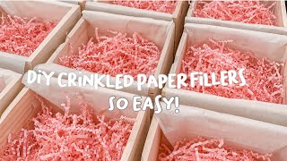 DIY CRINKLE PAPER FILLERS  EASY TUTORIAL SHREDDED PAPER FILLERS Juneth Gomez [upl. by Ytitsahc]