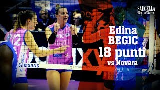 Top Moments Saugella Monza Edina Begic 18 punti vs Novara [upl. by Ilarin833]