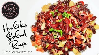 Healthy Salad Recipe for Weight Loss  Red Kidney Bean Salad  Rajma Salad Easy Recipes Hinz Cooking [upl. by Cordell]