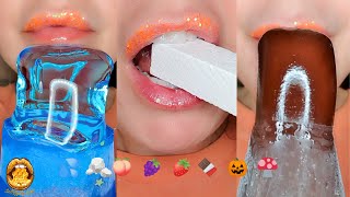 ASMR Satisfying Eating Emoji Food CRUNCHY CORN STARCH GUMMY FRUIT MARSHMALLOW Mukbang [upl. by Nosiram]