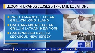 Carrabbas Italian Grill Bonefish Grill locations close in NY NJ [upl. by Adnwahsat]