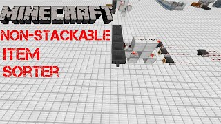 Minecraft Bedrock Redstone Nonstackable item sorter [upl. by Anaik]