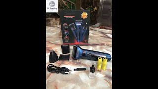 Geemy GM 566 3 In 1 Electronic Hair Nose Trimmer Razor [upl. by Isidor]