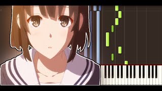 Glistening ♭  Saekano S2E11 OST Piano cover  Synthesia [upl. by Htirehc]