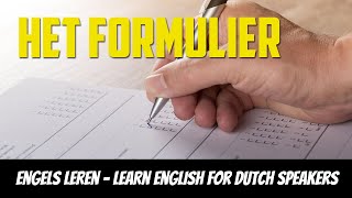 Engels leren Woordenschat Het formulier [upl. by Ennaxxor434]