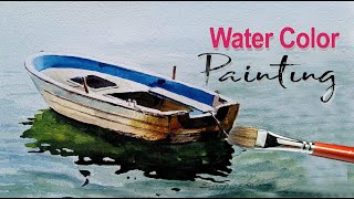 You too can Paint a Watercolor Landscape  How to paint a boat at sea  Landscape Painting [upl. by Dorelle662]