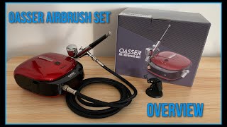 Oasser Airbrush compresor kit overview One of the best ready to start airbrush sets from Amazon [upl. by Stortz]