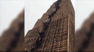 World Record  Building a Skyscraper Out of Wooden Pallets [upl. by Rolph]