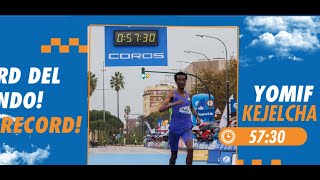 Half Marathon WR Kejelcha Youmif تحطيم الرقم القياسي العالمي رغم هذه الاسباب [upl. by Alita]