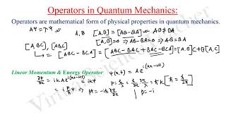 Quantum MechanicsL2 Operators in qm [upl. by Hadihahs324]