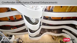 ARCHICAD 21  CineRender Reflectance Channel Enhancements [upl. by Penney535]