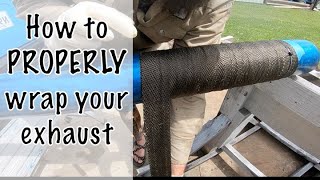 Exhaust wrap  TIPS amp TRICKS  How to wrap exhaust like a professional [upl. by Hasen672]