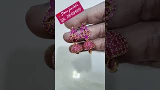 jimikkikammal shortsfeed trending gold coveringss rose collections🌹trendingshorts earrings [upl. by Pickett]