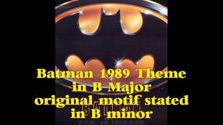 Batman  Theme B Major  alternate key [upl. by Esirahc]