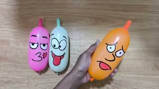 MAKING SLIME WITH MANY FUNNY LONG BALLOON AND GLITTER SATISFYING SLIME VIDEOS asmr balloon 678 [upl. by Corney]