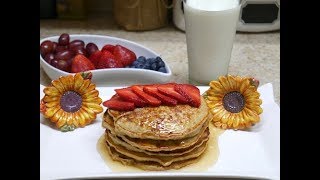 Pancakes de Avena y Plátano sin Harina Desayuno Saludable [upl. by Essiralc]