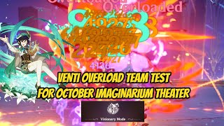 Venti Overload Team for October Imaginarium Theater Tested on Spiral Abyss in Genshin Impact [upl. by Anav]