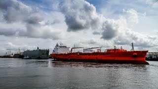 Ship Channel Port of Houston Turning Basin Time Lapse [upl. by Aisinoid]