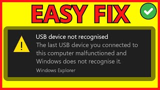 Fix USB Device Not Recognized in Windows 1110 Easy Solutions [upl. by Meer521]