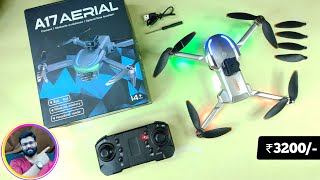 A17 Aerial Drone with Brushless motor  Gimbal camera Obstacle sensors unboxing [upl. by Sidras693]