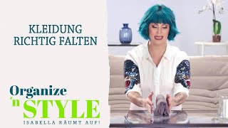 HOW TO Kleidung platzsparend zusammenlegen  ORGANIZE N STYLE  sixx [upl. by Eemak641]