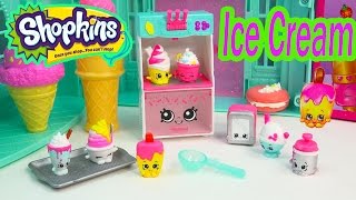 Shopkins Season 3 Playset Cool amp Creamy Collection Food Fair Exclusive Ice Cream Toy Video Unboxing [upl. by Stillas399]