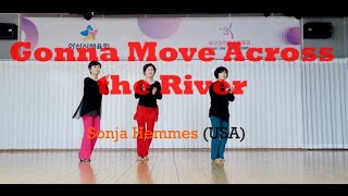 Gonna Move Across the River Linedance demo Beginner ARADONG linedance [upl. by Cirde]