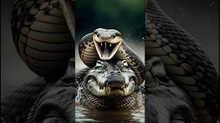 Anaconda VS Crocodile in The Amazon River animals wildlife anaconda crocodile [upl. by Girardi817]