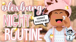 Bloxburg Rainy Night Routine 🌧️ AESTHETIC ☃️  Roblox Bloxburg Roleplay with Voice [upl. by Charry]