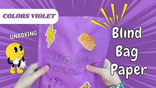 ✨Hello guys✨VIOLET BLIND BAG PAPER  MYSTERY  UNBOXING✨ 💜 💜 💜 💜 [upl. by Nirtiak943]