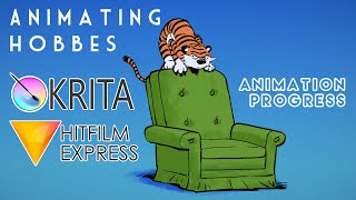 Hobbes Progress made with Krita and Hitfilm Express [upl. by Emerej303]