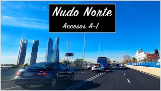 4K Nuevos Accesos Nudo Norte Madrid  Desde la A1 y la vía de servicio  Fin de obras [upl. by Alejandra40]