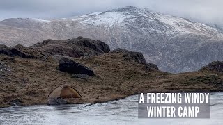 Solo Winter Camping in Snowdonia with the Hilleberg Unna  Strong Winds amp Freezing Temps [upl. by Hun]