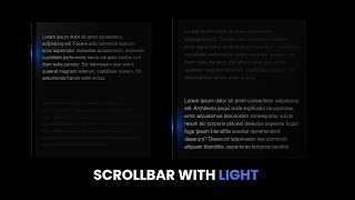 Scrollbar With Light Using HTML amp CSS  CSS Scrollbar [upl. by Melgar]