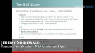 Breakdown of 2010 Harvard Business School Admissions Essays [upl. by Litnahc]