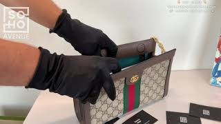 Gucci GG supreme Ophidia medium shoulder chain bag [upl. by Fitting232]